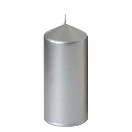 Candela Moccolo 130/57mm Metal  Argento