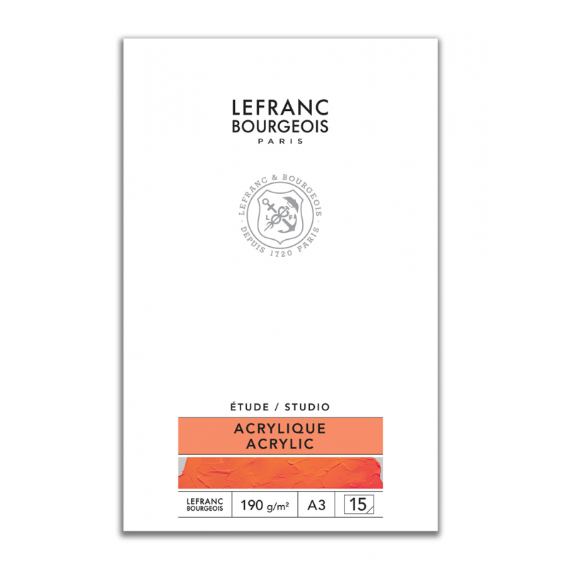 Lefranc Bourgeois Blocco Per Acrilico A4 Fogli 15 Gr.190 