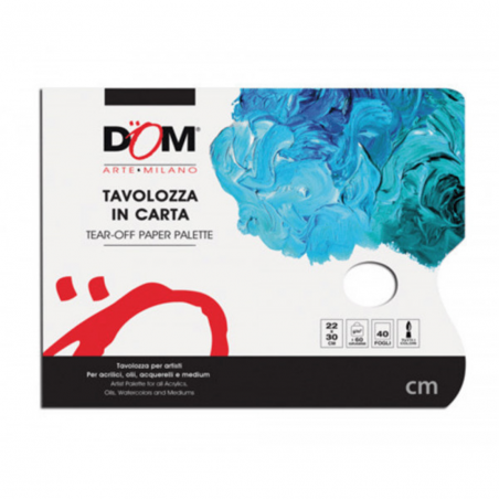 Tavolozza In Carta Rettangolare 40 Fogli Gr60 30x40 Cm.