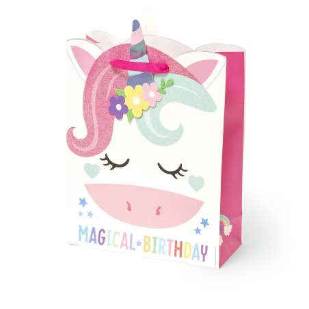 Busta Regalo Grande 32,5x26x11,5cm Unicorn