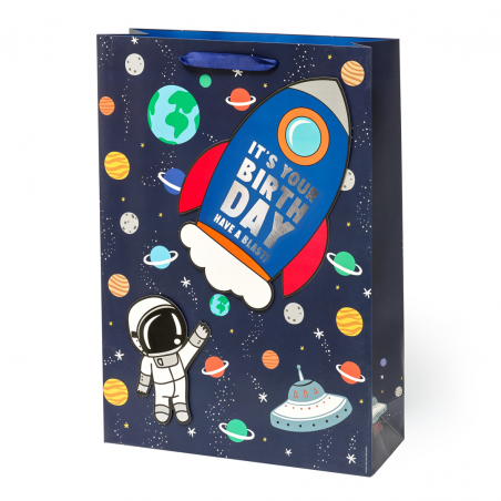 Busta Regalo Carta Xl 31x43.5x11.5cm Fantasia Space