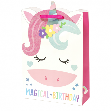 Busta Regalo Carta Xl 31x43.5x11.5cm Fantasia Unicorn