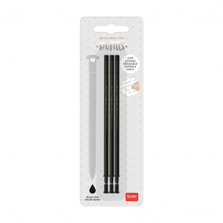 Refill Per Penna Cancellabile  3pz Nero