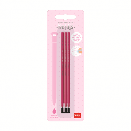 Refill per Penna Gel Cancellabile, 30 Ricariche per penna gel cancellabile compatibile anche con Legami punta 0,5. bullet stick per scritturaa scuola, su tessuto e pelle (blu, viola, verde