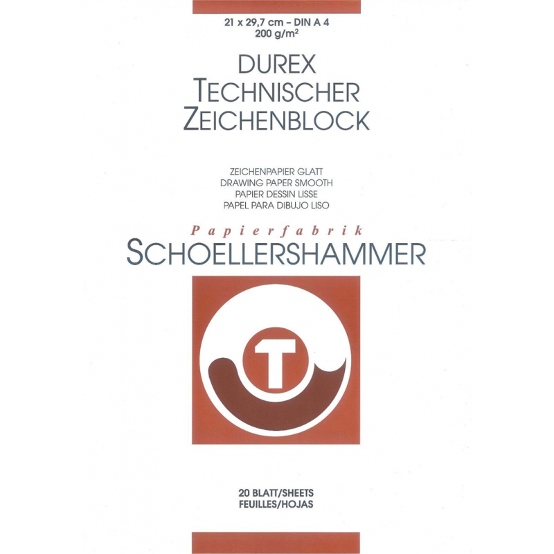 Schoellershammer Blocco  A4 Gr. 200 Fogli 20 Carta Durex Liscia