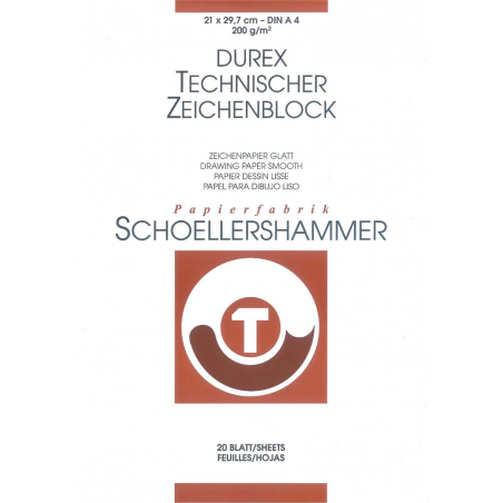 Schoellershammer Blocco  A4 Gr. 200 Fogli 20 Carta Durex Liscia