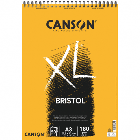 Blocco Xl A3 Bristol 180gr 50 Fogli Spirale