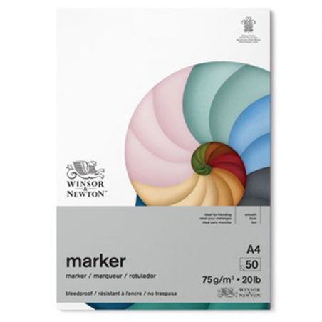 Blocco Per Marker A4 75gr/mq Fogli 50 Carta Liscia Bleedproof