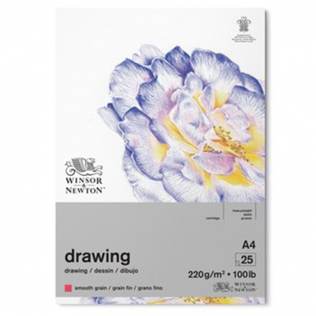 Blocco Da Disegno A4 220gr/mq Fogli 25 Grana Fine 100% Cellulosa