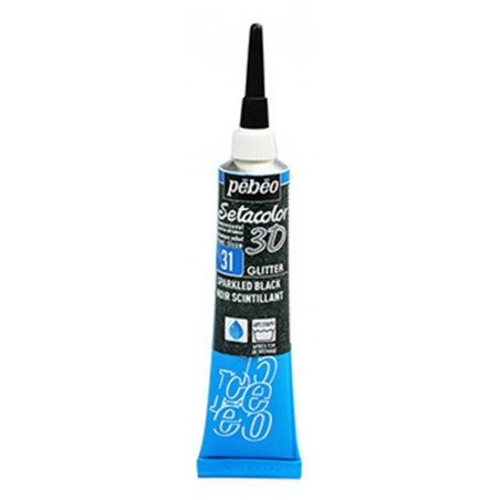 Setacolor 3d 20 Ml Effetto Glitter 031-Nero Brillante