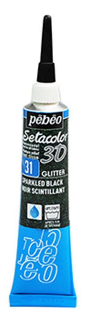 Setacolor 3d 20 Ml Effetto Glitter 031-Nero Brillante