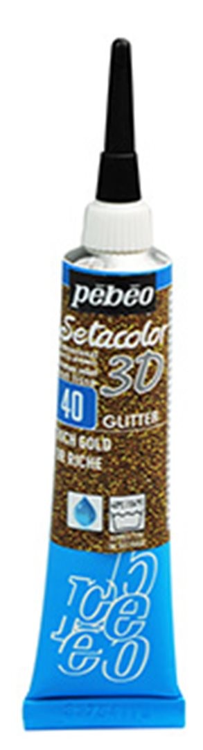 Setacolor 3d 20 Ml Effetto Glitter 040-Oro Ricco