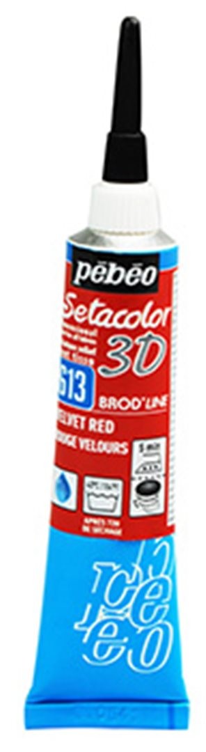 Setacolor 3d 20 Ml Effetto Brod'Line 613-Rosso Velluto