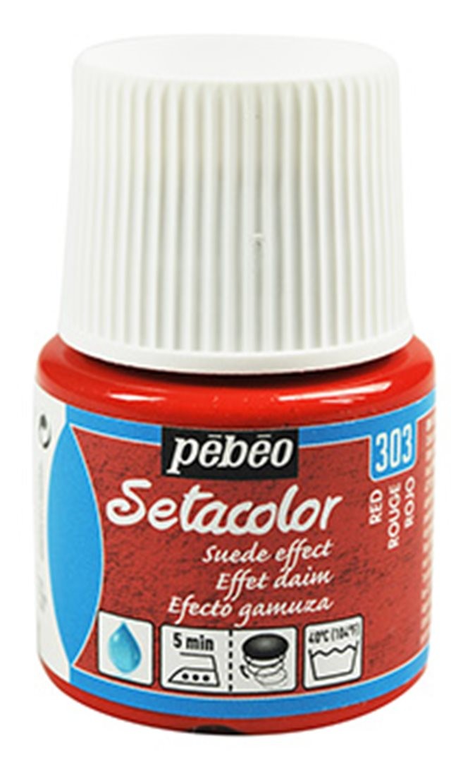 Colore Per Il Tessuto Setacolor Effetto Daime 303-Rosso - Flock Ml.45