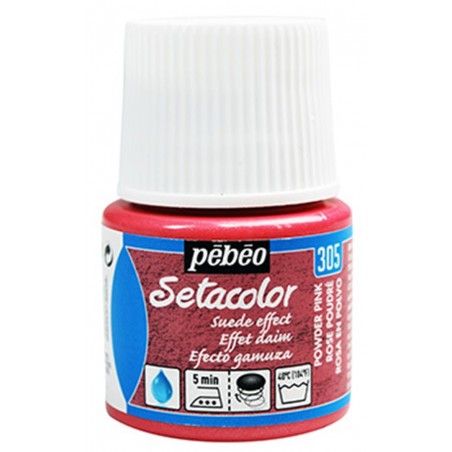 Colore Per Il Tessuto Setacolor Effetto Daime 305-Rosa Polvere - Flock Ml.45