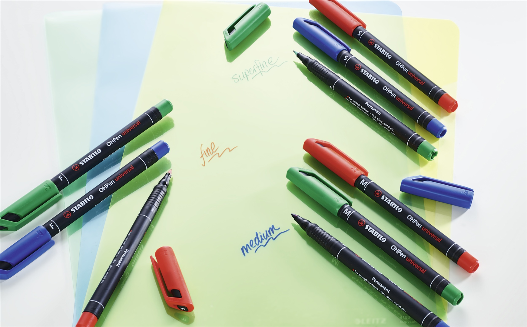 Marcatore - STABILO OHPen universal Permanente - Tratto Fine (0,7 mm) - Blu — immagine 4