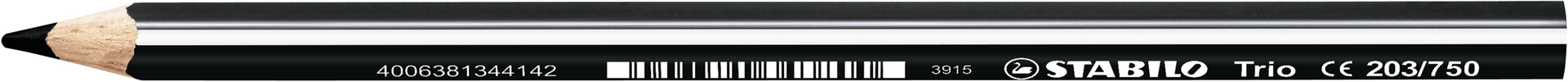 Matita colorata triangolare - STABILO Trio thick - Nero — immagine 7