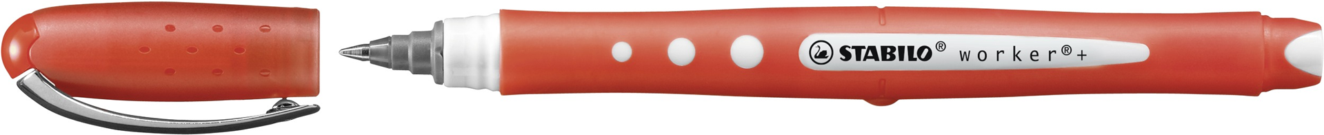 Penna Roller - STABILO worker+ colorful - Tratto 0,5 mm - Rosso — immagine 2