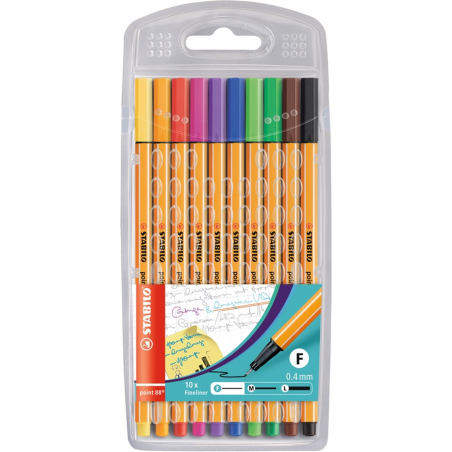 FINELINER - STABILO POINT 88 - ASTUCCIO DA 10 - COLORI ASSORTITI