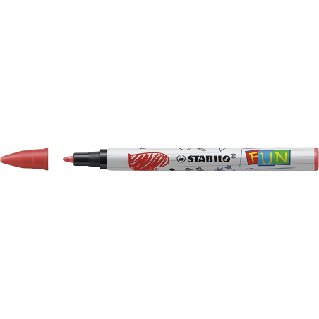 Cartuccia Refill per Penna Roller - STABILO FUN - Tratto M (0,5 mm) - Pack da 3 - Colore Rosso