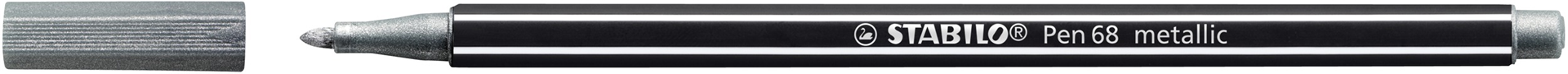 Pennarello Premium Metallizzato - STABILO Pen 68 metallic - Argento — immagine 2
