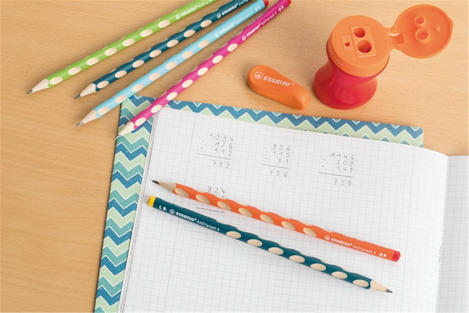 MATITA ERGONOMICA TRIANGOLARE - STABILO EASYGRAPH S PER MANCINI IN PETROLIO - GRADAZIONE HB — immagine 5