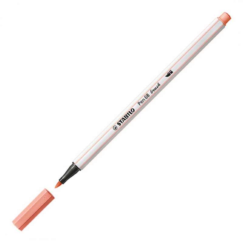 Pennarello Premium con punta a pennello - STABILO Pen 68 brush - Carnicino Chiaro