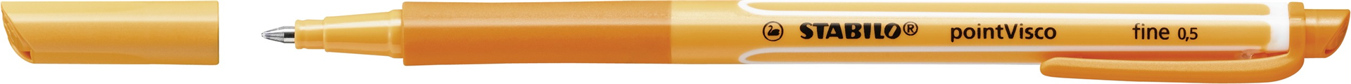 Penna Roller a inchiostro Gel - STABILO pointVisco - Arancione — immagine 2