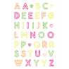 Decorative Embossed Stickers Neon Alphabet | Rossler Soho