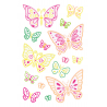 Decorative Embossed Stickers Neon Butterflies | Rossler Soho