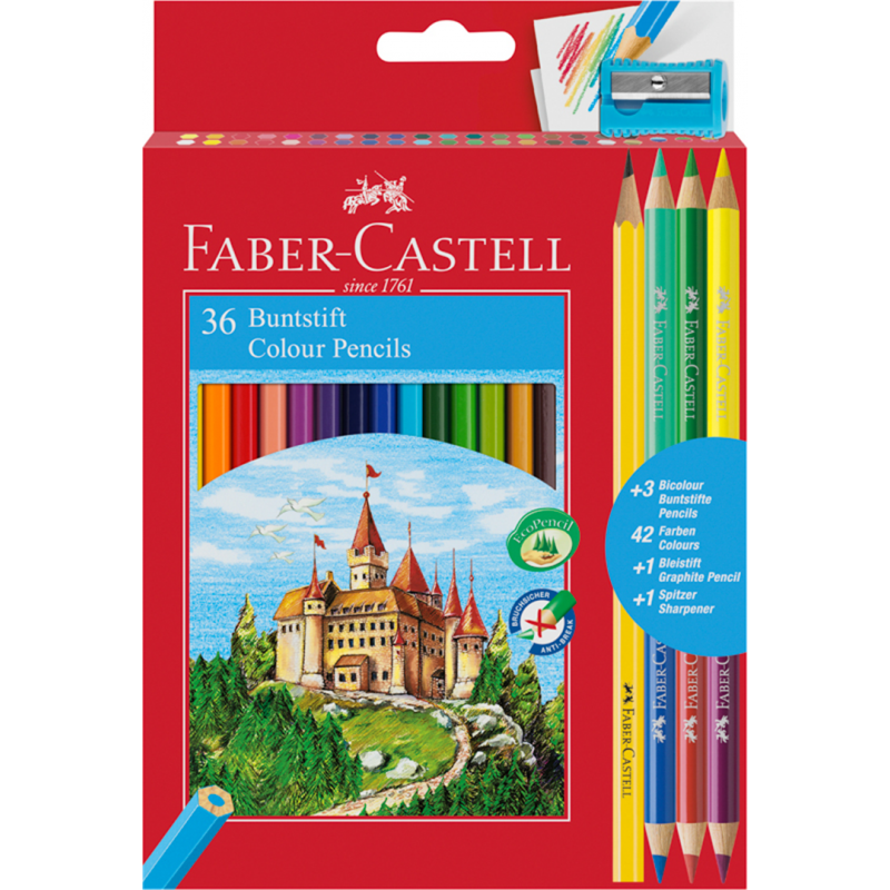 Faber-Castell Eco Cardboard Box Color Pencils 36