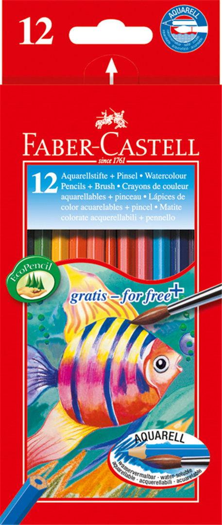 Astuccio 12 Pastelli Colorati Acquerellabili Red Range Faber Castell — immagine 2