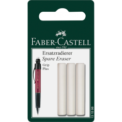 Faber-Castell Blister Con 3 Gommini Di Ricambio Per Portamine Grip Plus