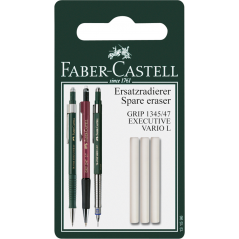 Faber-Castell Blister Con 3 Gommini Di Ricambio Per Portamine Tk-Fine Grip 1345-1347 Executive