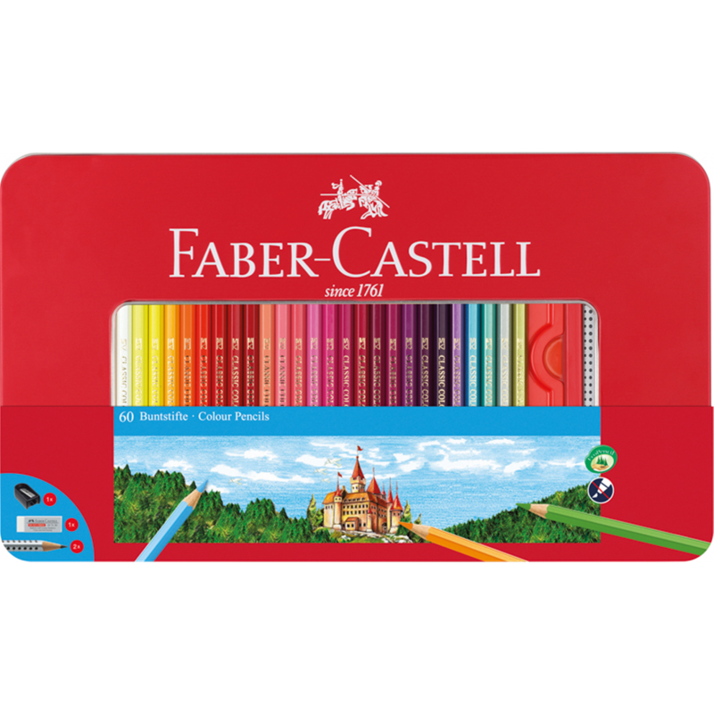 Faber-Castell Matite Red Range Permanenti Pezzi 60 Confezione In Metallo