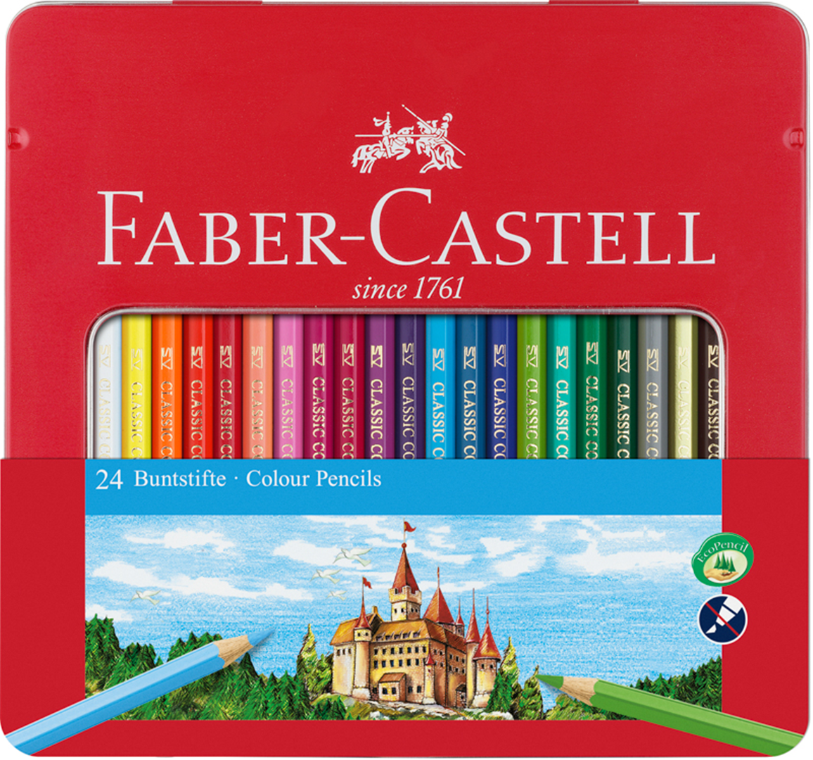 Matite Colorate Permanenti Il Castello Pezzi 24 Scatola In Metallo — immagine 2
