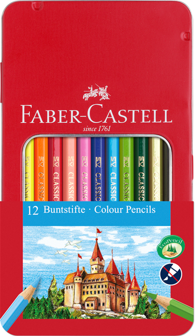 Matite Colorate Permanenti Il Castello Pezzi 12 Scatola In Metallo — immagine 2