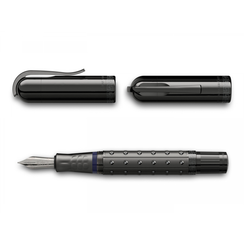 Graf Von Faber-Castell Penna Stilografica Pen Of The Year 2020 Black Edition, Medio - Sparta