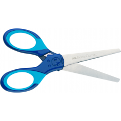 School Grip Scissors In Blue Blister | Faber-Castell