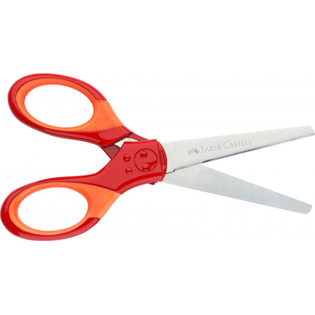 School Grip Scissors In Red Blister | Faber-Castell