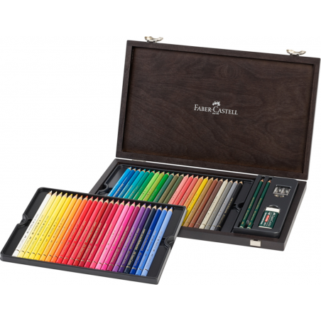 Faber-Castell Polychromos Matite Colorate – Custodia Metallo 60 Pezzi + 2 Blocchi Da Disegno A4 – Pastelli A Olio Per Artisti