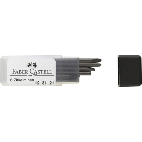 Faber Castell Astuccio 6 Mine Per Compasso 2mm 