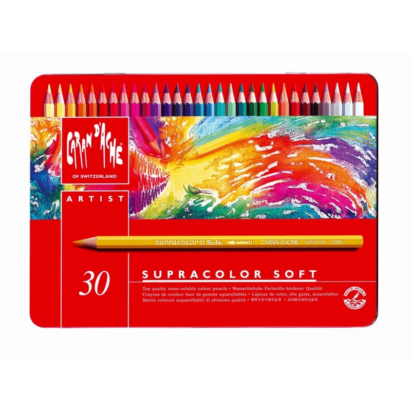 Caran D'Ache - Supracolor Pencils Soft Metal Box 30 Pieces