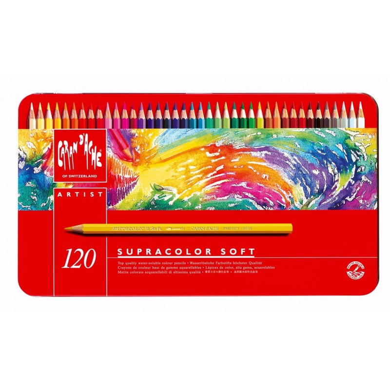 Caran D'Ache - Supracolor Soft Pencils 120 Piece Metal Packaging