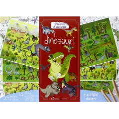 A.l.i. Agenzia Libraria Internationalsrl Album Da Colorare Con 1000 Stickers Dinosauri