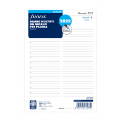 Daily Diary A5 Italian White Paper With Appointments | Filofax
