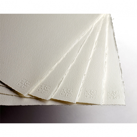 Foglio Saunders Waterford Cm. 56x76 Gr/300 Mq  Extrabianco Grana Fine 100% Cotone