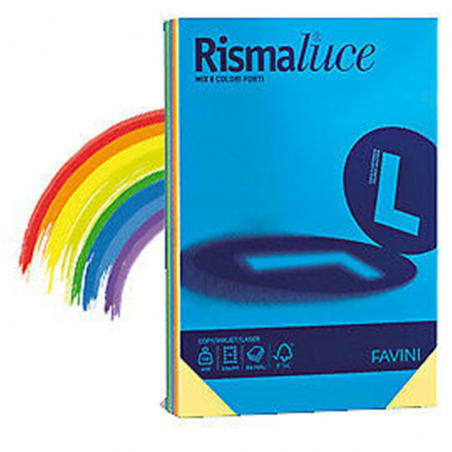 Rismaluce Color Small A4 100fg 90gr Mix 5 Colori Forti