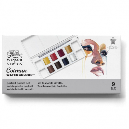 Set Tascabile Acquarello Cotman 8 Godets+pen. Ritratto