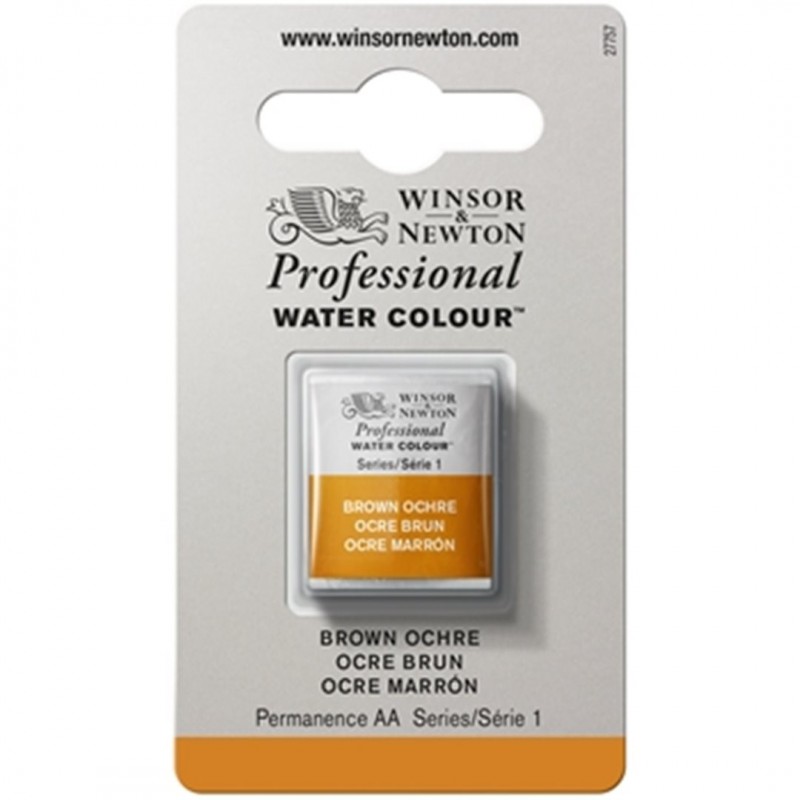 Winsor & Newton - Professional Water Color 1/2 Tablet Series 1-Color Awc 059 Ochre Brown